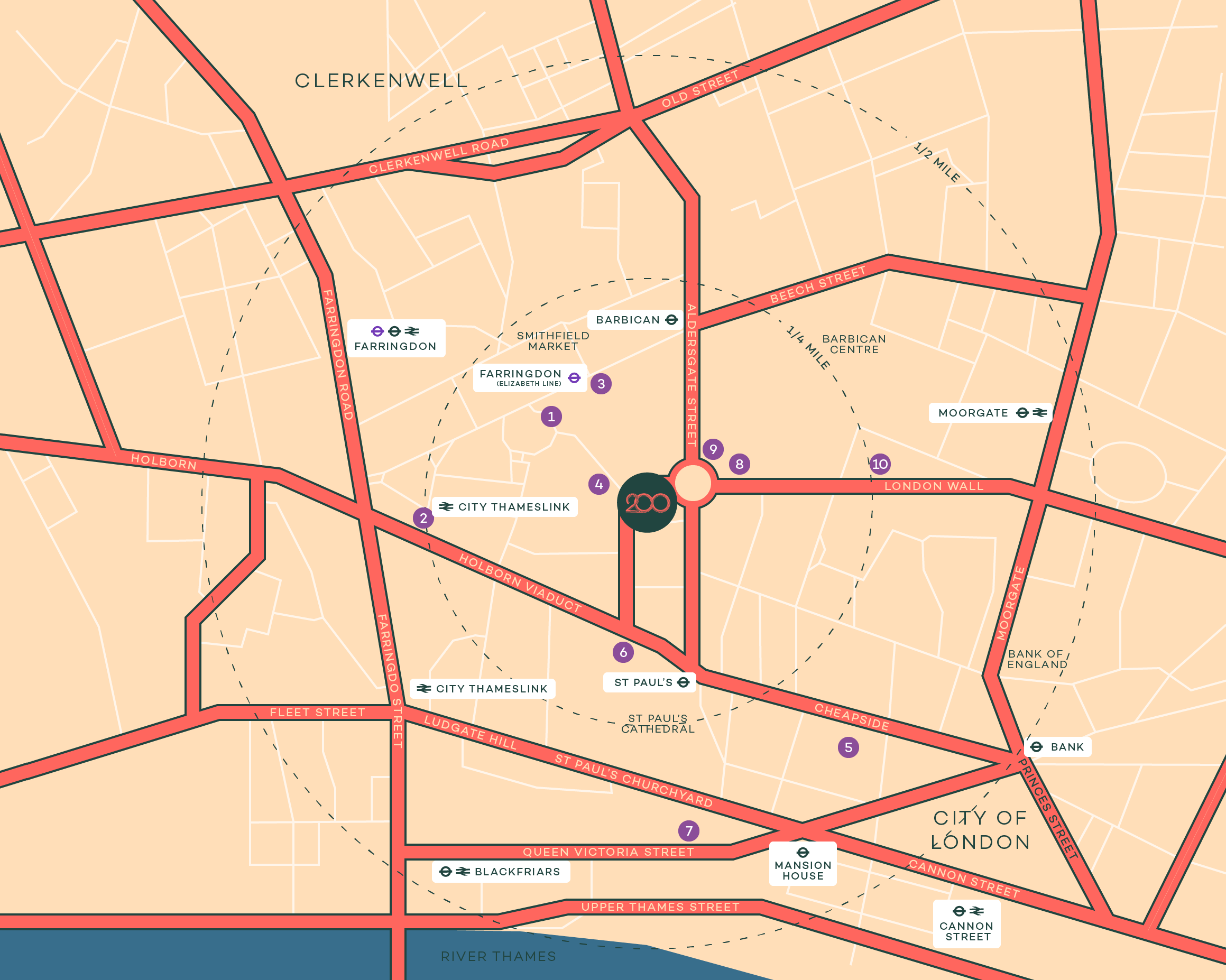 Bars and Cafes near 200 Aldersgate